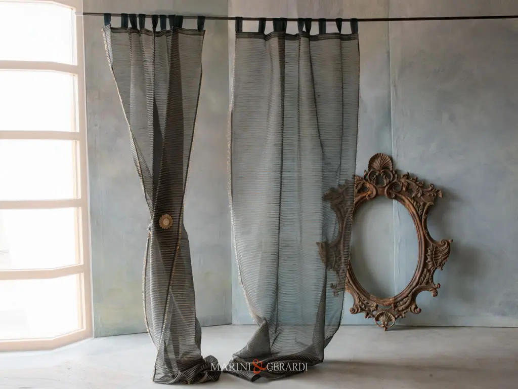 Tende In Seta Per Interni Blu Selene