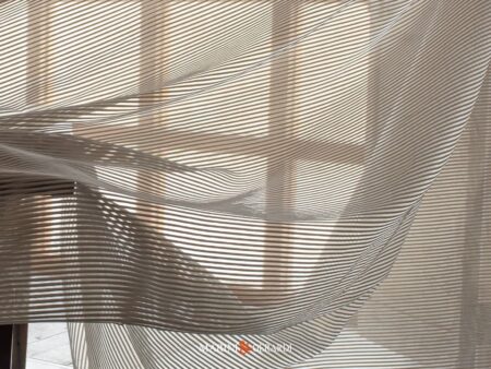 Tessuti Moderni In Organza Di Cotone Righe Strette