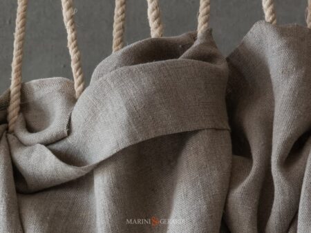 Tessuto lino rustico colore naturale per tende tovaglie