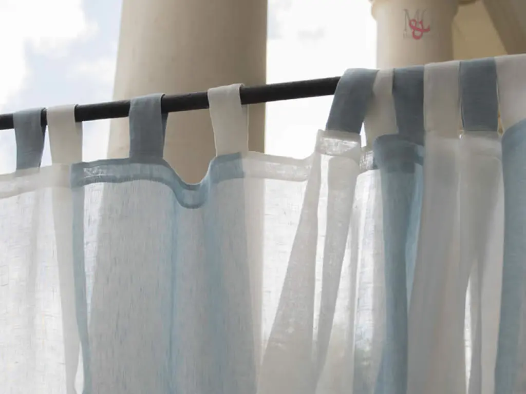 Tessuto A Righe Verticali Puro Lino Made In Italy