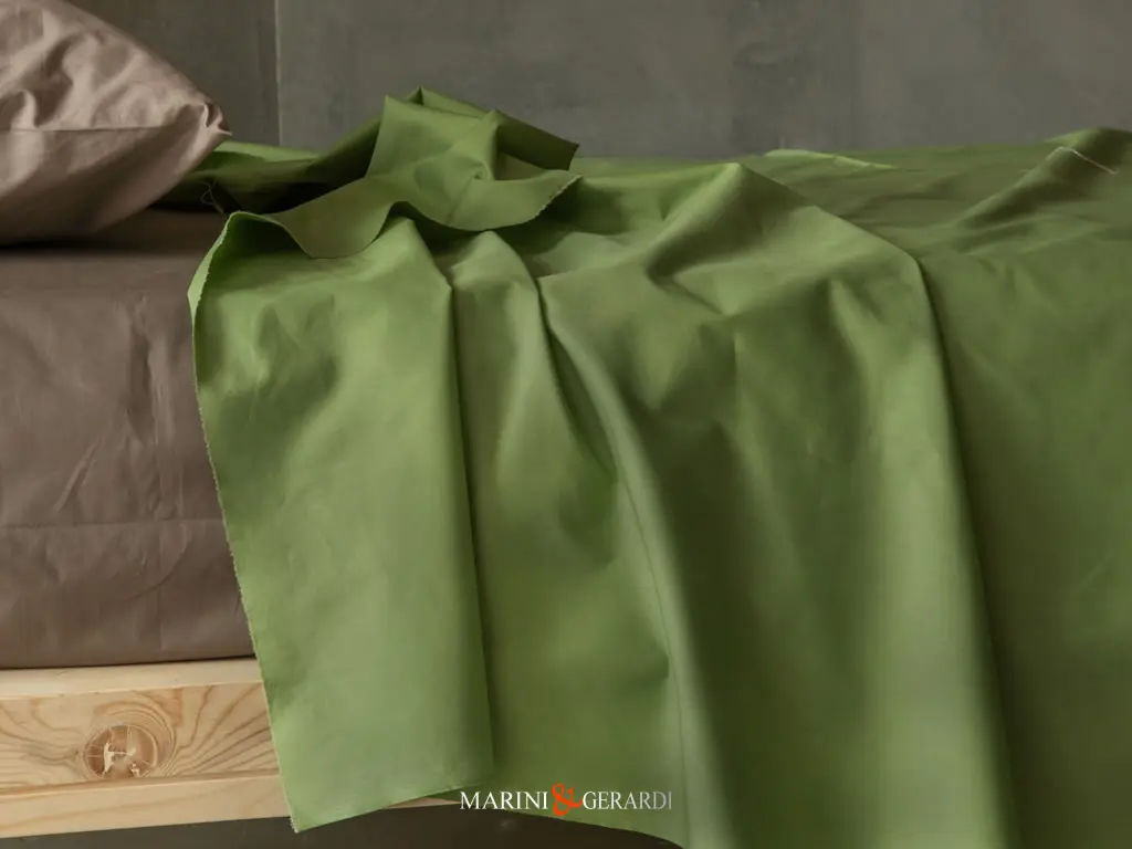 Tessuto di cotone percalle colore verde giada 3454