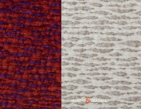 Tessuto In Ciniglia Per Tappezzeria Arredo Rosso Beige