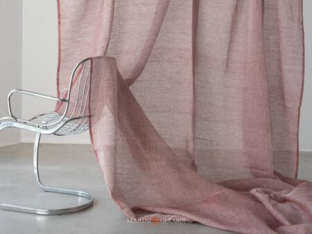 Tessuto Lino Canapone Tende Da Interni Rosso Barbera
