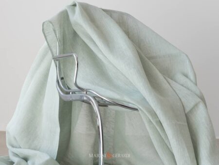 Tessuto Lino Canapone Tende Da Interni Verde Gorgo