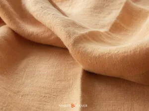 Tessuto Lino Colore Zucca Arancio per Tovaglie Tende