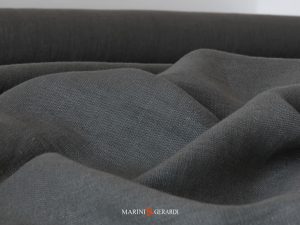 ANTRACITE - Tessuto Lino Grezzo Qualità Italiana Tela Cruda