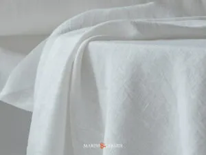 Tessuto Lino Grezzo Qualita Italiana Bianco Ottico Tela Cruda