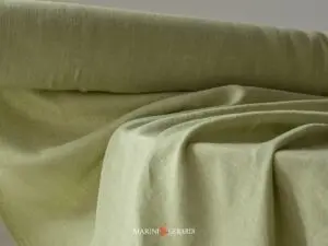 PISTACCHIO - Tessuto Lino Grezzo Qualità Italiana Tela Cruda