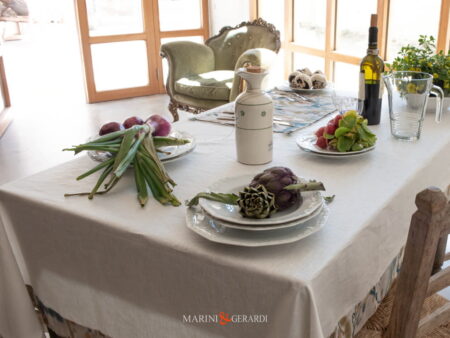 Tessuto Lino Resinato Antimacchia Per Tovaglie Idrorepellenti