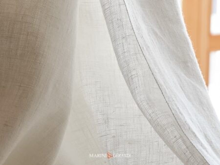 Tessuto Per Tende In Lino Per Soggiorno Bianco