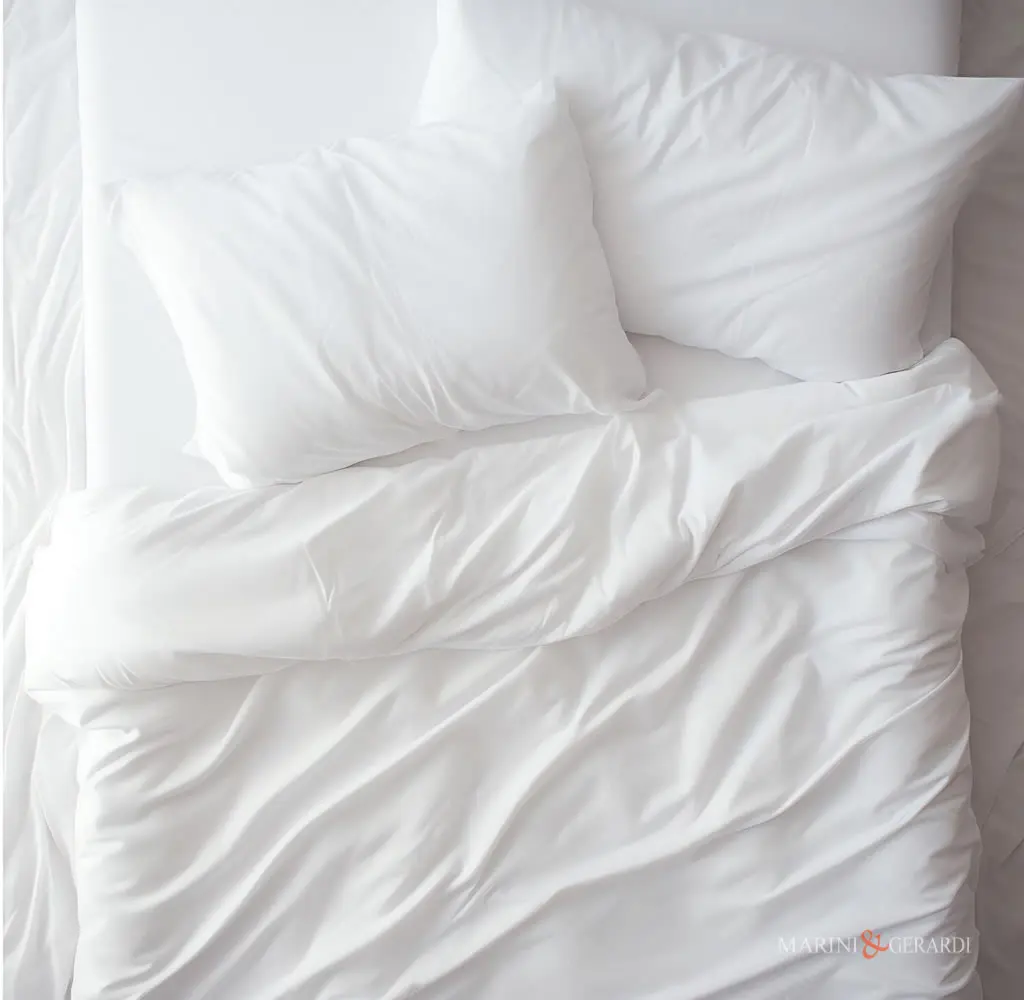 Tessuto percalle di cotone lenzuola in bianco 200 fili