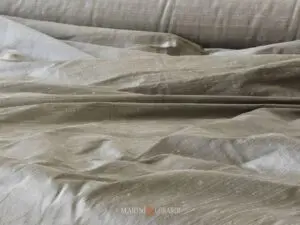 Tessuto Shantung In Seta Argento AC033