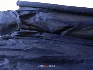 Tessuto Shantung In Seta Blu Notte AC093 Arredo Interni