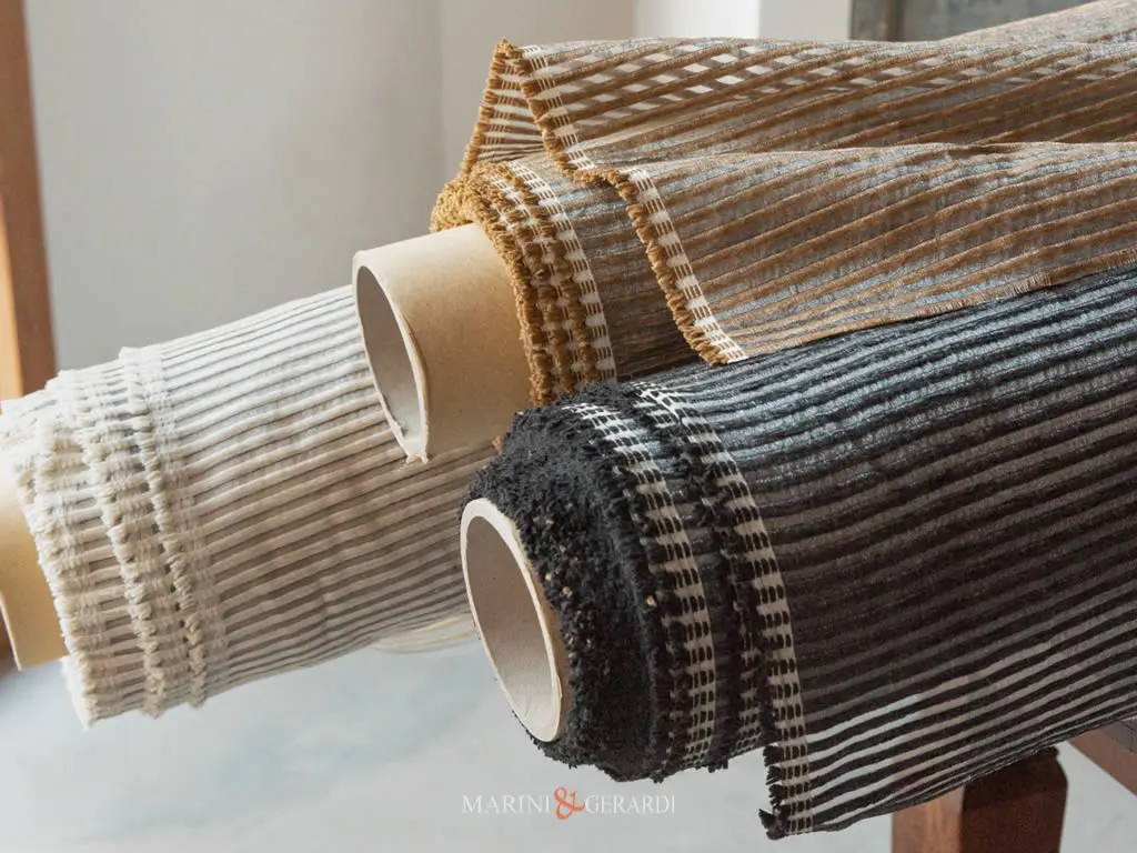 Tessuto Tecnico Tende A Pannello Moderne In Organza A Righe