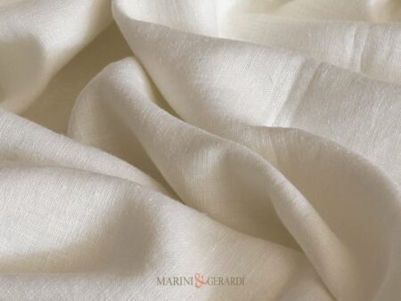 Tessuto Tende Da Interno In Lino Bianco Calce - Marini e Gerardi