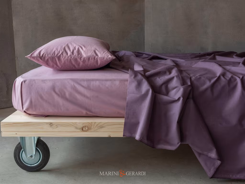 tesuuto cotone percalle zefiro melanzana per lenzuola letto