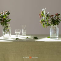 Tovagliato Ristorante Di Lino Rotonda Colore Verde Pistacchio