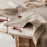 Tovaglie Da Tavola Di Lino Shabby Angolo A Cappuccio Caffe Latte