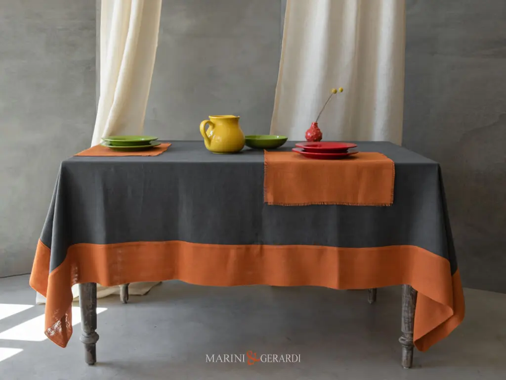 DUBLINO - Tovaglia Lino da 170 antracite