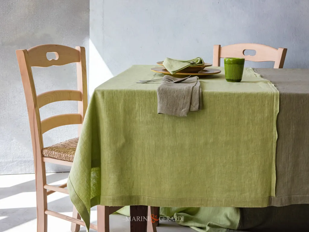 tovaglie shabby tovaglioli lino pistacchio verde marcio amsterdam