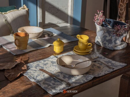 Tovagliette Colazione Jaquard Portapane In Lino 5 Stelle Bambu