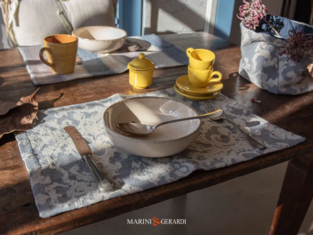 Tovagliette Da Colazione Eleganti Americana Jaquard In Lino