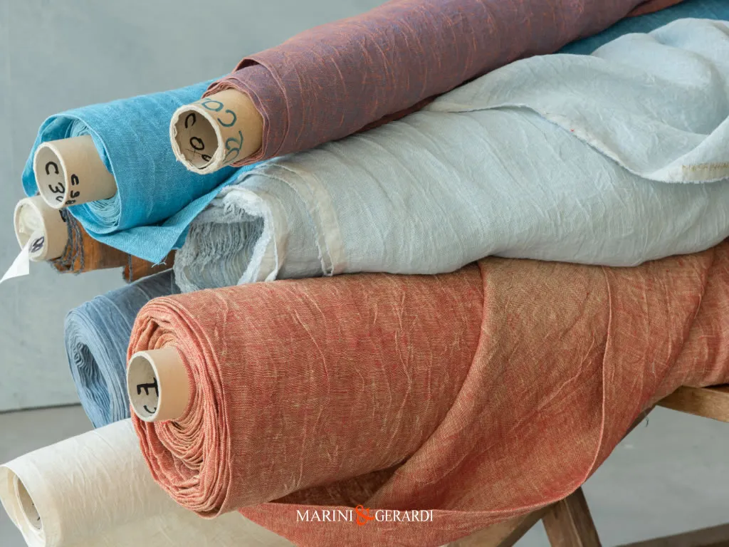 Tessuto Tende Lino Stropicciato A Rotoli Per Tende Interni