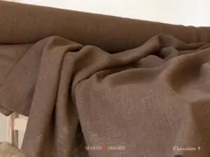 Filanda Tessuto In Lino Struttura Rete Cioccolato Per Tende 09