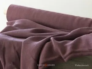 Filanda Tessuto In Lino Struttura Rete Violacciocca 6 Per Tende