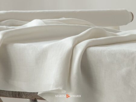 Tessuto Classico In Lino A Spina Di Pesce Bianco Naturale Biancheria Tavola