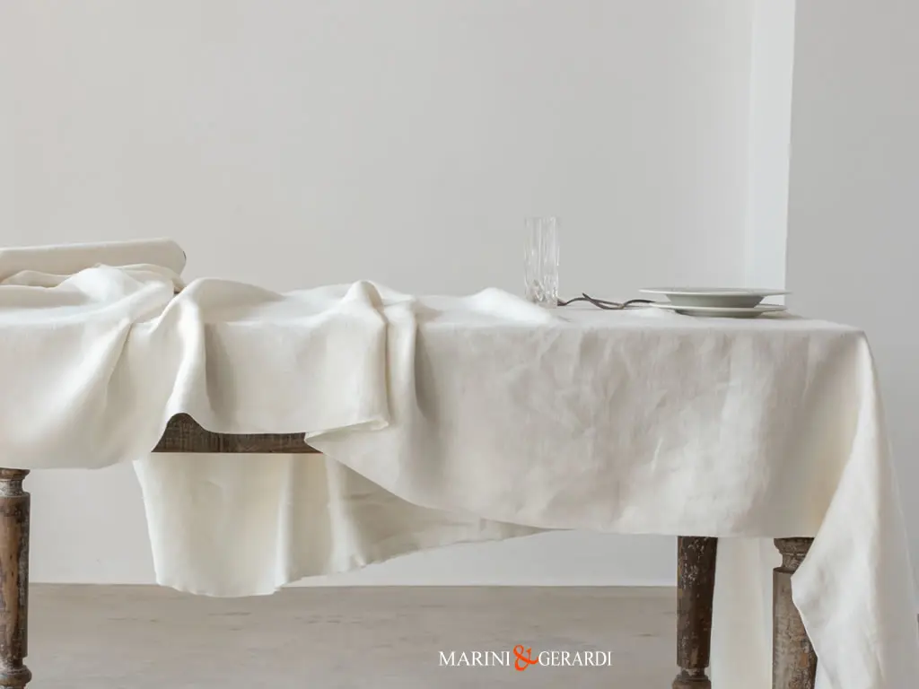 Tessuto In Lino Tovaglie Biancheria Tavola Sartoria Moda Barbera
