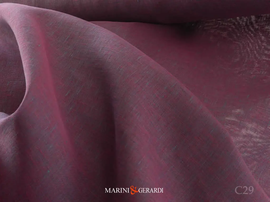 Tessuto Lino Filtrante Salento Liscio Viola C29 Tende Interni