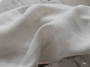 Tessuto Lino Salento Liscio Grigio Perla B01 Per Tende Soggiorno