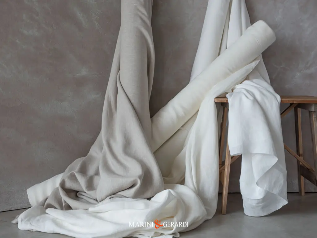 ACAJA Giunco - Tessuto in Lino per Arredo Casa - Tende e Biancheria Letto