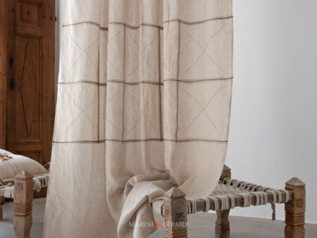 Torre Suda Tenda Lino Moderna Tessuto Acaya Italiano