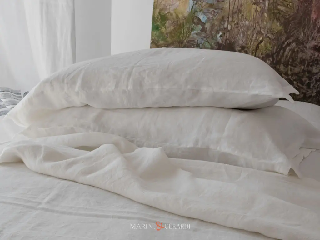 Biancheria Da Letto Stropicciata Lenzuola Federa Bianca
