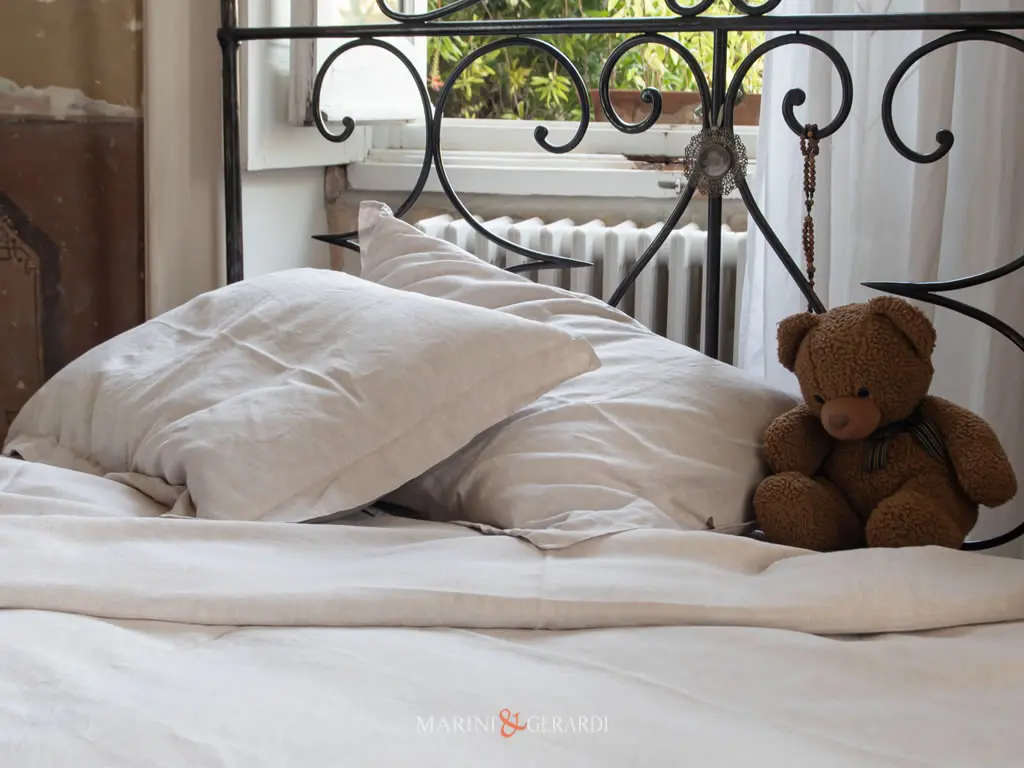 Parure Copripiumino Matrimoniale Lino Acaya Bianco