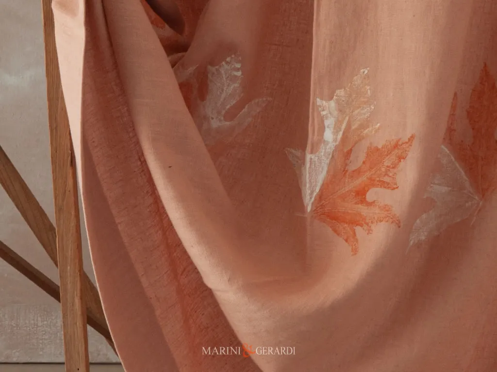 Tende A Pannello Design Foglie Autunno Salmone
