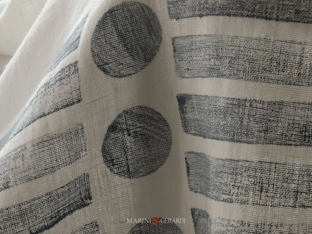 Tende Design Esclusivo Per Interni Moderni Mare Montagna Lino Bianco Blu