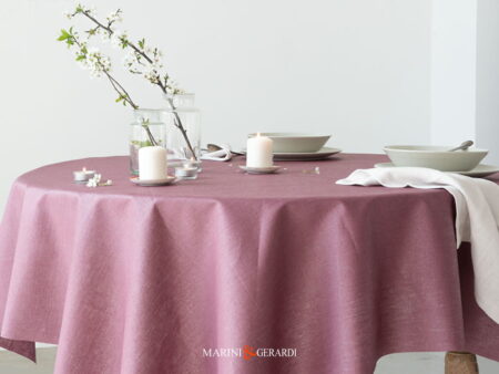 Tovaglia Antimacchia Lino Idrorepellente Colore Glicine