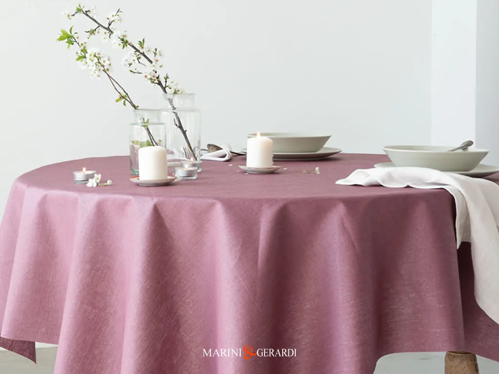 Tovaglia Antimacchia Lino Idrorepellente Colore Glicine