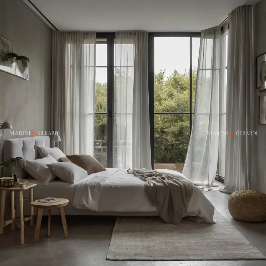 Lenzuola letto artigianali in lino bianco lavato