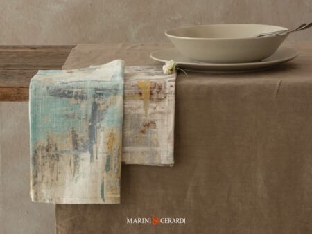 Set Tovaglioli Personalizzati Design Con Runner Tavolo Talpa In Lino Testaccio