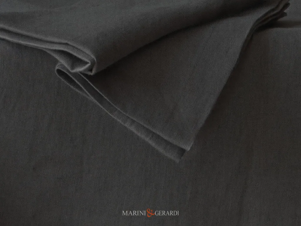 Tovaglie Rettangolari Grandi Di Lino Con Tovaglioli Grigio Selce