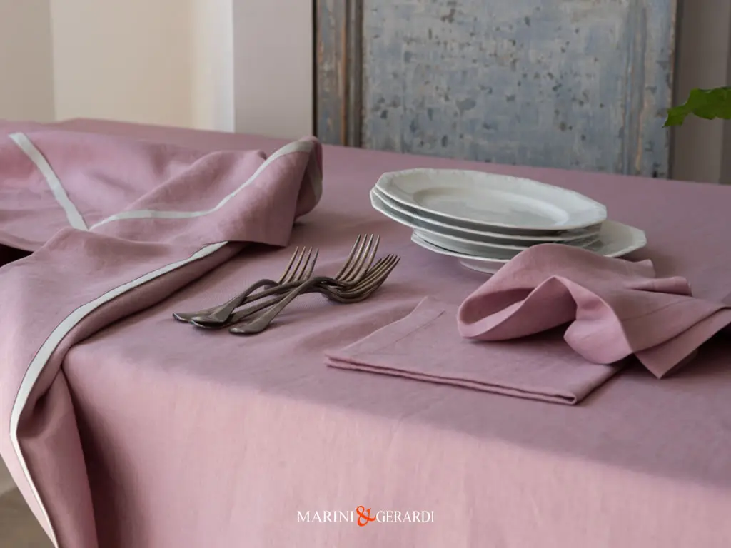 Tovaglioli Tovaglie Personalizzate In Puro Lino Fior Di Loto