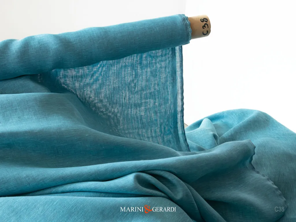 TessutI On Line Di Lino Per Tende Moderne Smeraldo C38