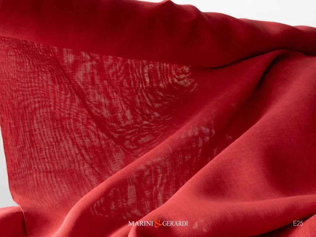 Tessuto Lino Filtrante Di Lusso Tende Moderne Rosso Passione E25