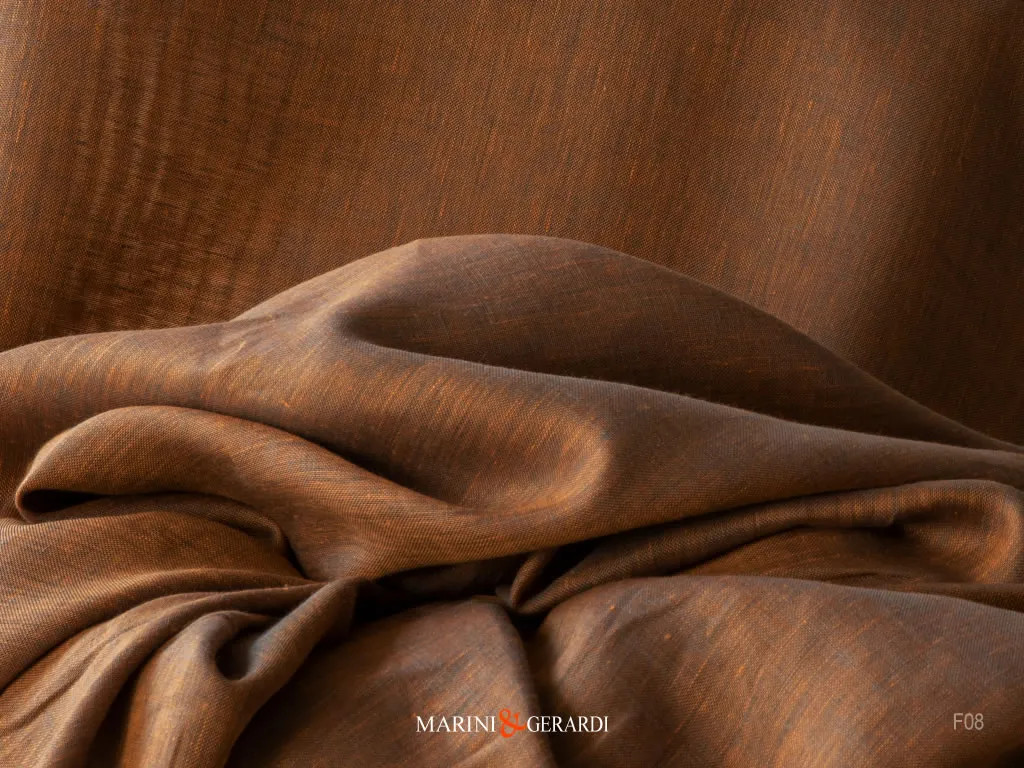 Tessuto Lino Filtrante Salento Liscio Bronzo F08