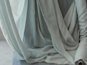 Tessuto Per Tende Lino Stropicciato B24 Alba Chiara