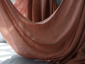 Tessuto Per Tende Lino Stropicciato E39 Giallo Sole